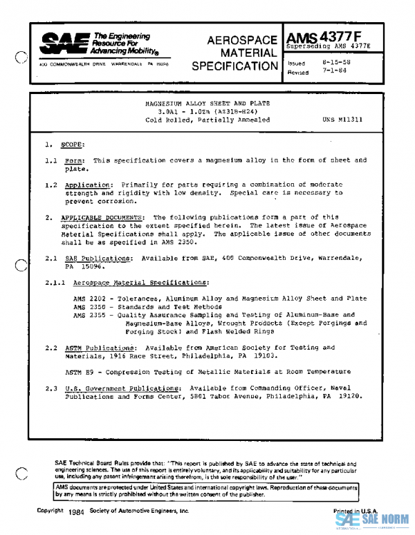 SAE AMS4377F PDF SAE AMS4377F PDF
