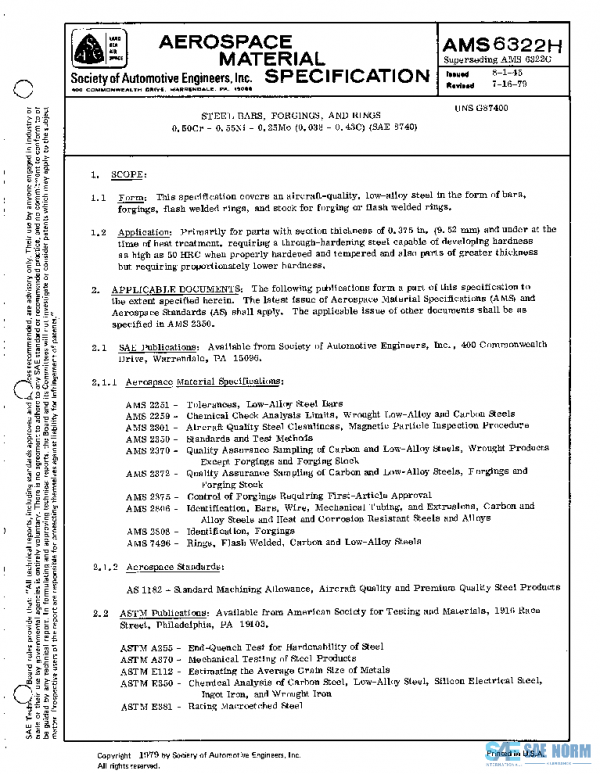 SAE AMS6322H PDF SAE AMS6322H PDF