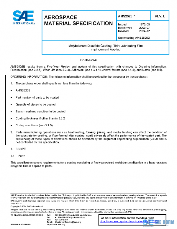 SAE AMS2526E PDF SAE AMS2526E PDF
