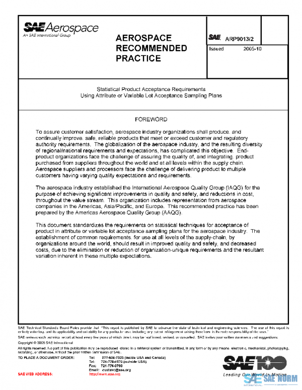 SAE ARP9013/2 PDF