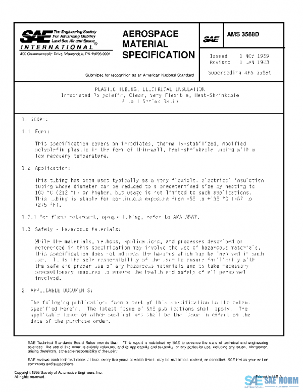 SAE AMS3588D PDF SAE AMS3588D PDF