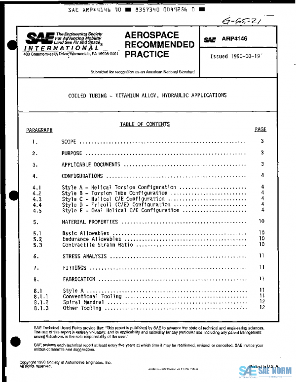 SAE ARP4146 PDF