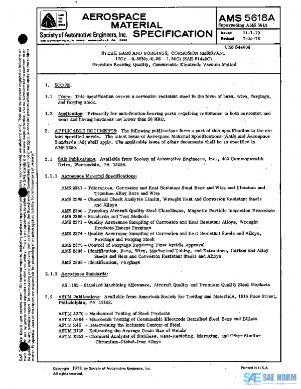 SAE AMS5618A PDF