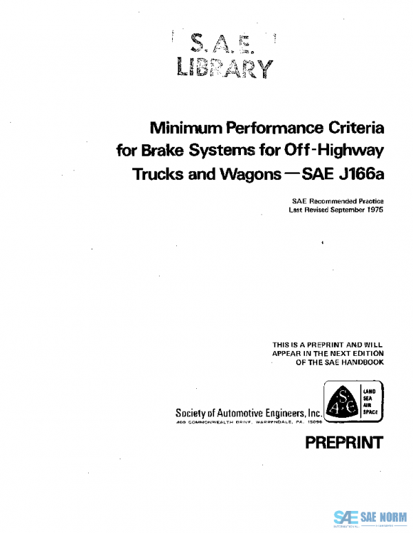SAE J166A_197509 PDF SAE J166A_197509 PDF