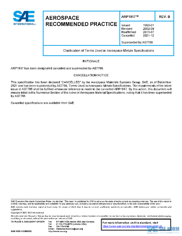 SAE ARP1917B PDF SAE ARP1917B PDF