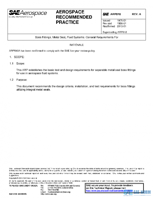 SAE ARP618A PDF SAE ARP618A PDF