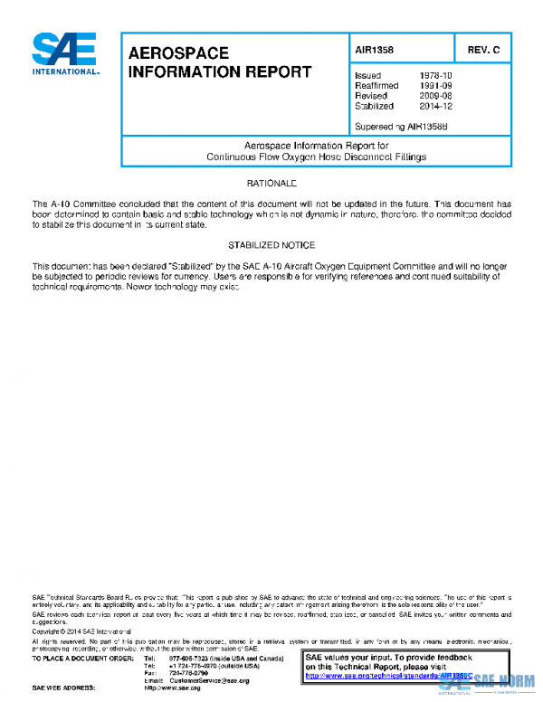 SAE AIR1358C PDF SAE AIR1358C PDF