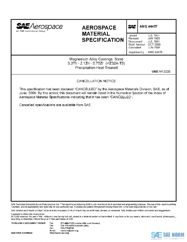 SAE AMS4447F PDF SAE AMS4447F PDF