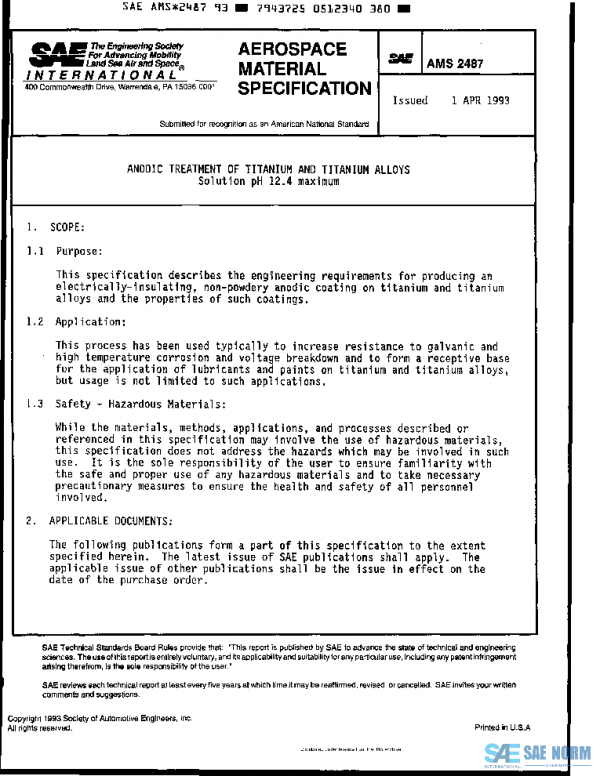 SAE AMS2487 PDF SAE AMS2487 PDF