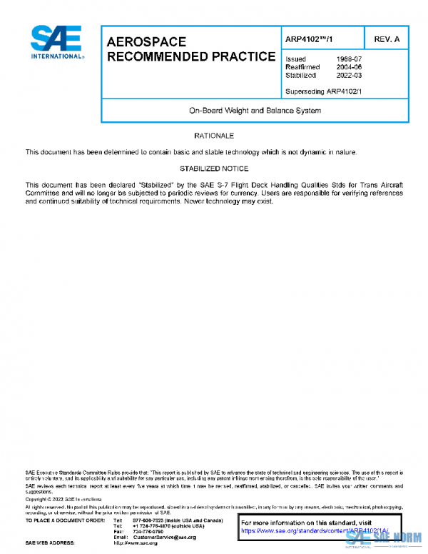 SAE ARP4102/1A PDF SAE ARP4102/1A PDF