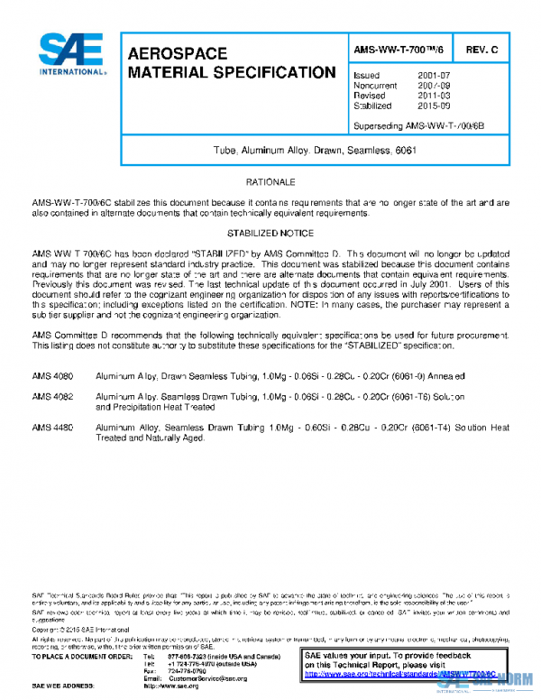 SAE AMSWWT700/6C PDF