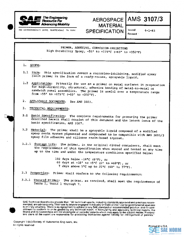 SAE AMS3107/3 PDF SAE AMS3107/3 PDF
