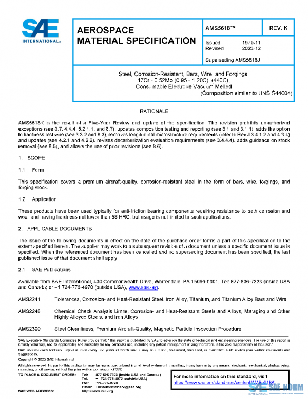 SAE AMS5618K PDF