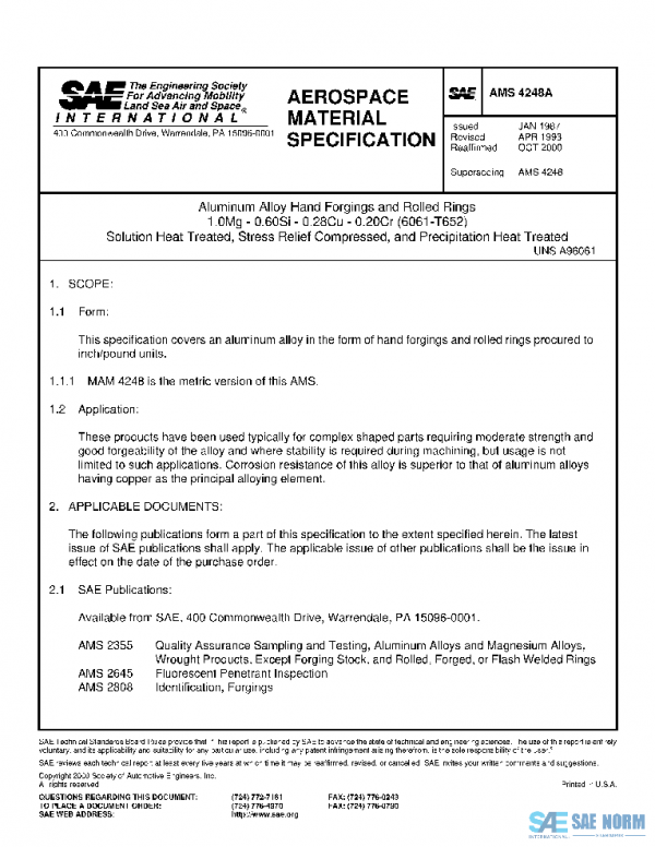 SAE AMS4248A PDF