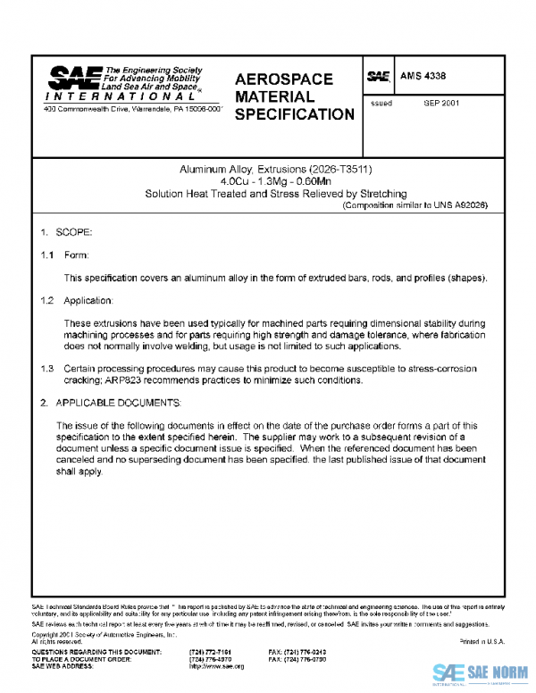 SAE AMS4338 PDF