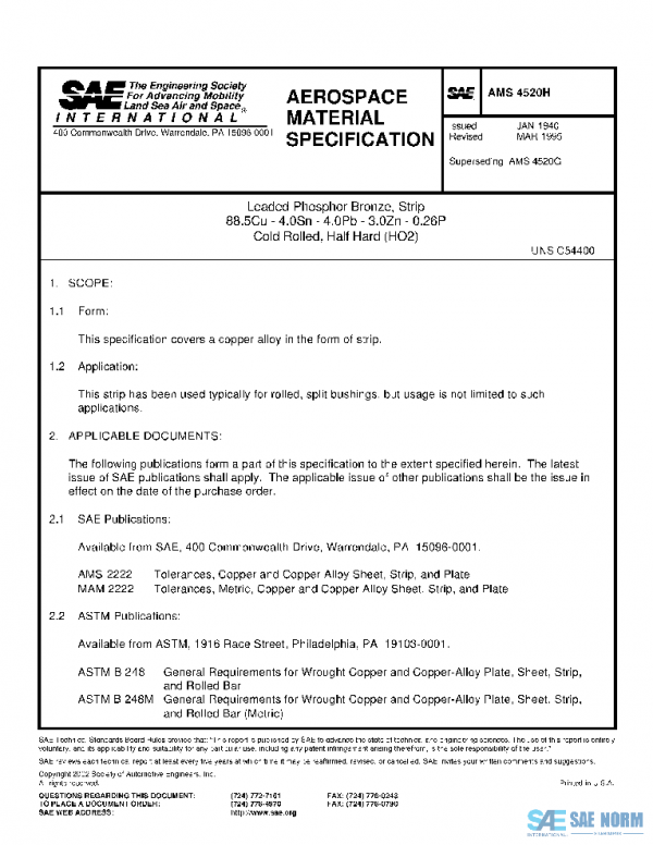 SAE AMS4520H PDF