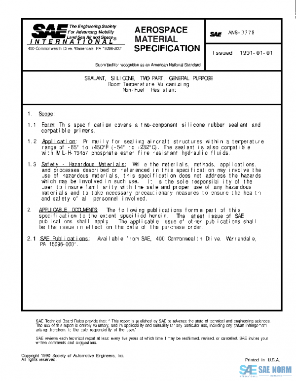 SAE AMS3378 PDF SAE AMS3378 PDF