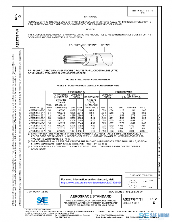 SAE AS22759/91D PDF