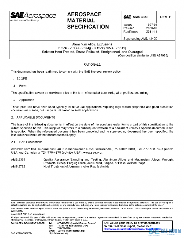 SAE AMS4340E PDF SAE AMS4340E PDF