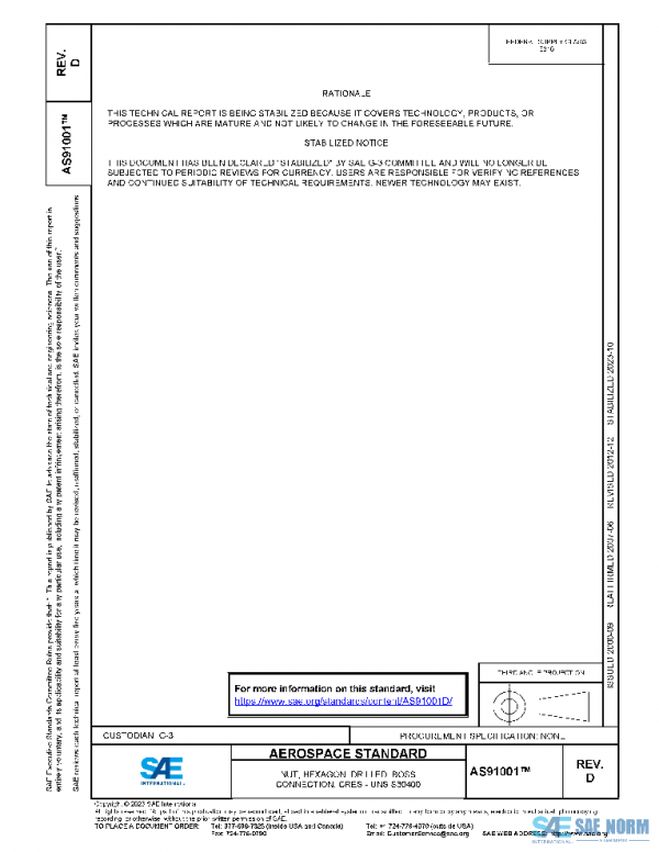 SAE AS91001D PDF