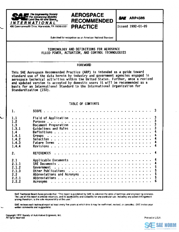 SAE ARP4386 PDF