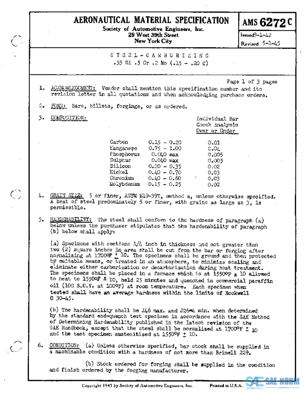 SAE AMS6272C PDF SAE AMS6272C PDF