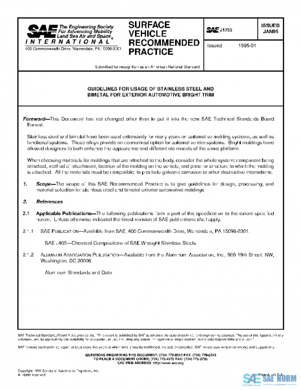 SAE J1755_199501 PDF