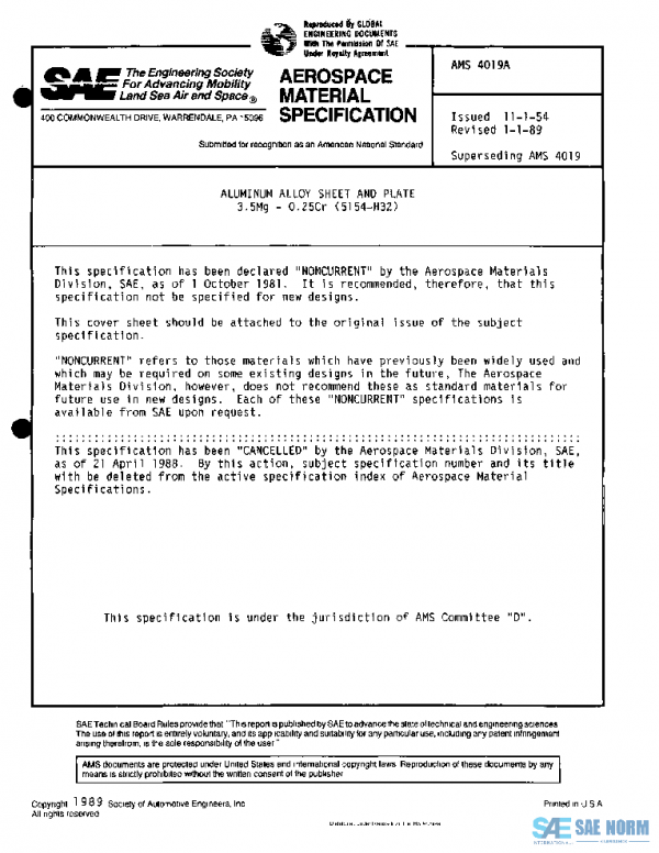 SAE AMS4019A PDF SAE AMS4019A PDF