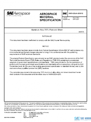 SAE AMSQQA250/12 PDF