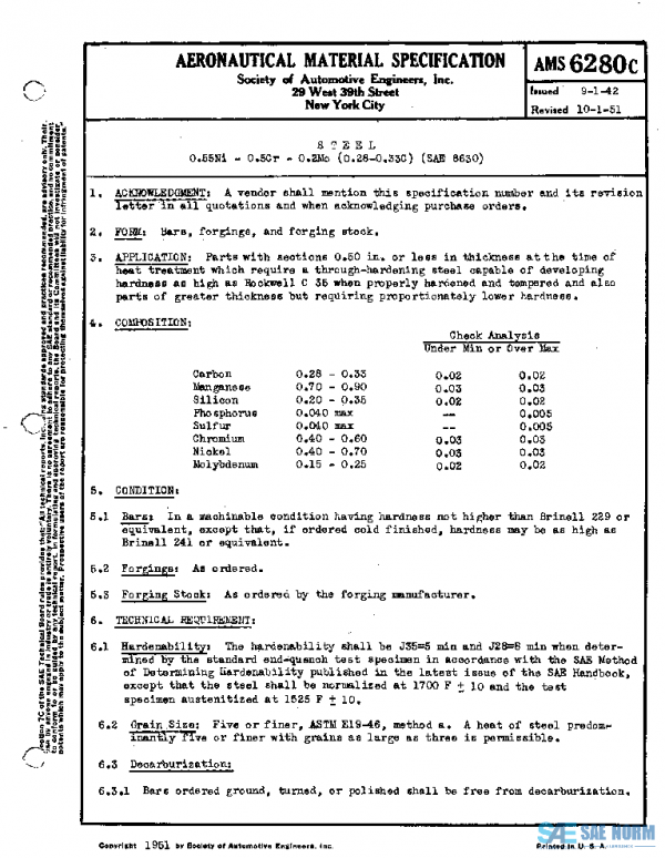 SAE AMS6280C PDF SAE AMS6280C PDF