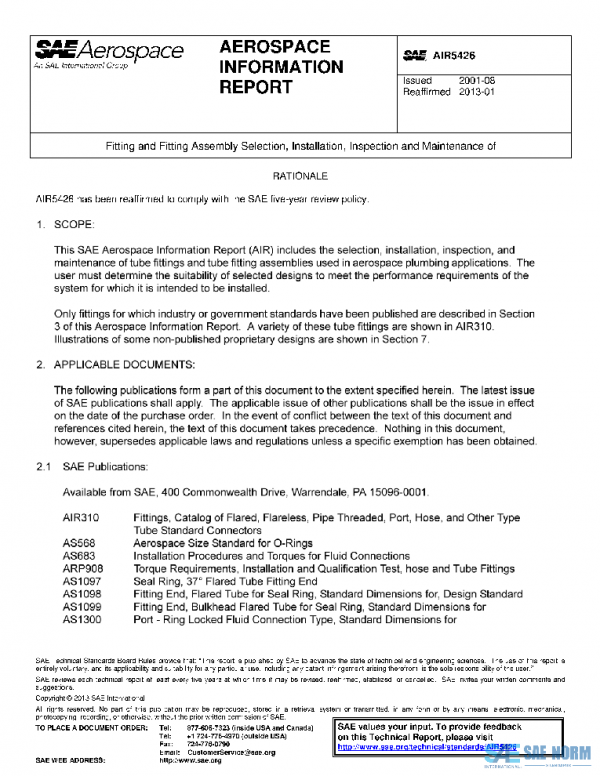 SAE AIR5426 PDF SAE AIR5426 PDF