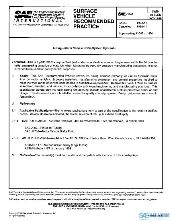 SAE J1047_199811 PDF SAE J1047_199811 PDF