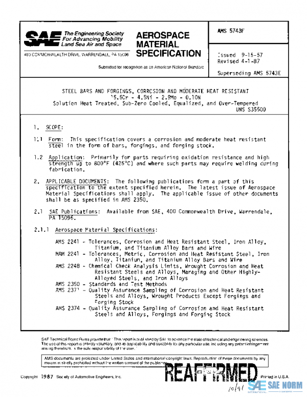 SAE AMS5743F PDF
