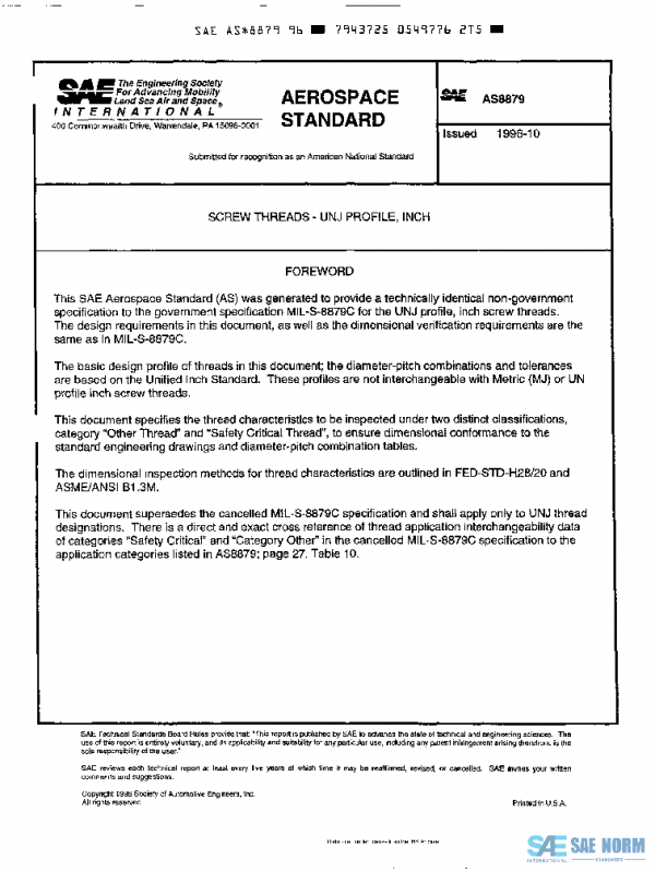 SAE AS8879 PDF