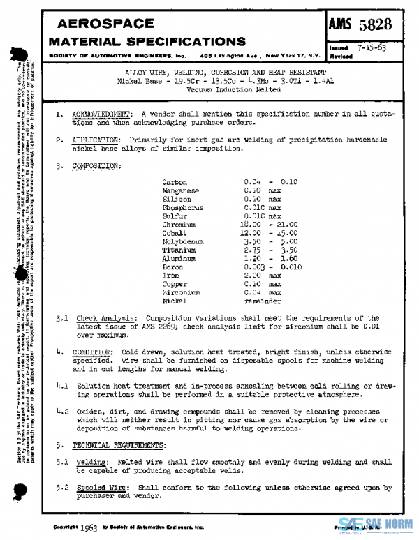 SAE AMS5828 PDF SAE AMS5828 PDF