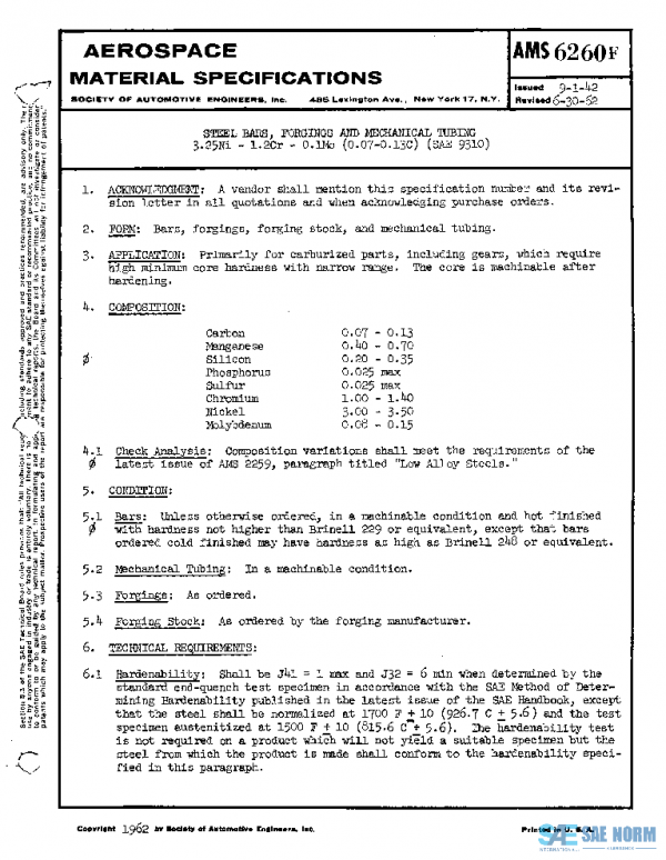 SAE AMS6260F PDF