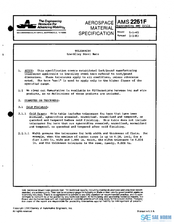 SAE AMS2251F PDF