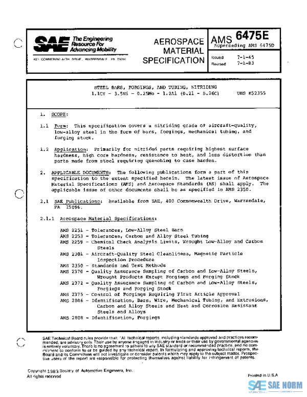 SAE AMS6475E PDF