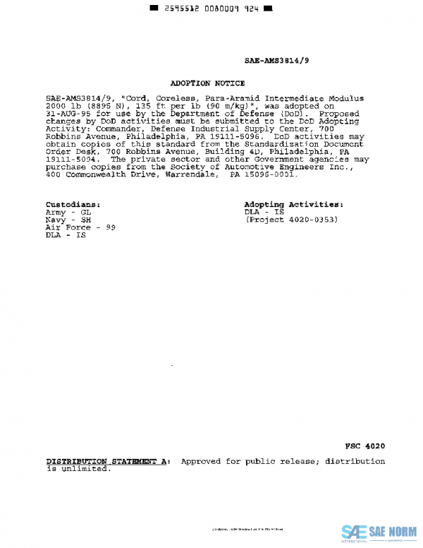 SAE AMS3814/9 PDF SAE AMS3814/9 PDF