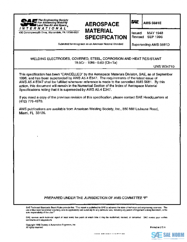 SAE AMS5681E PDF