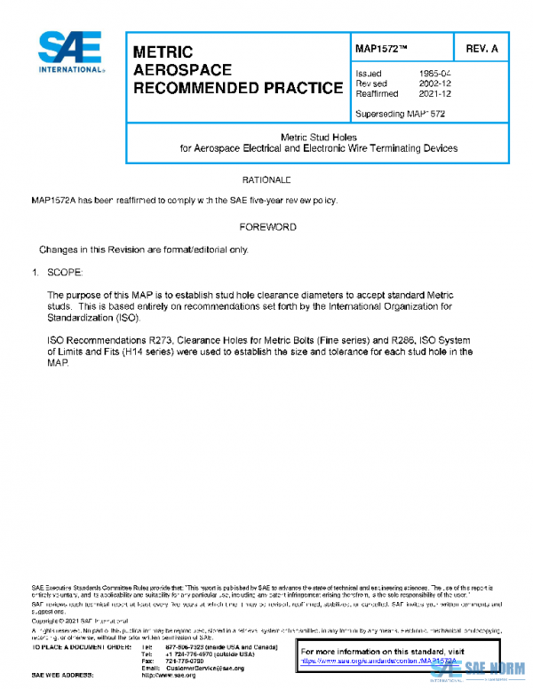 SAE MAP1572A PDF SAE MAP1572A PDF