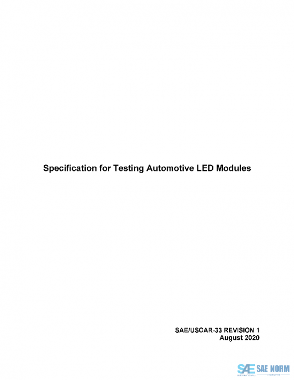 SAE USCAR33-1 PDF SAE USCAR33-1 PDF