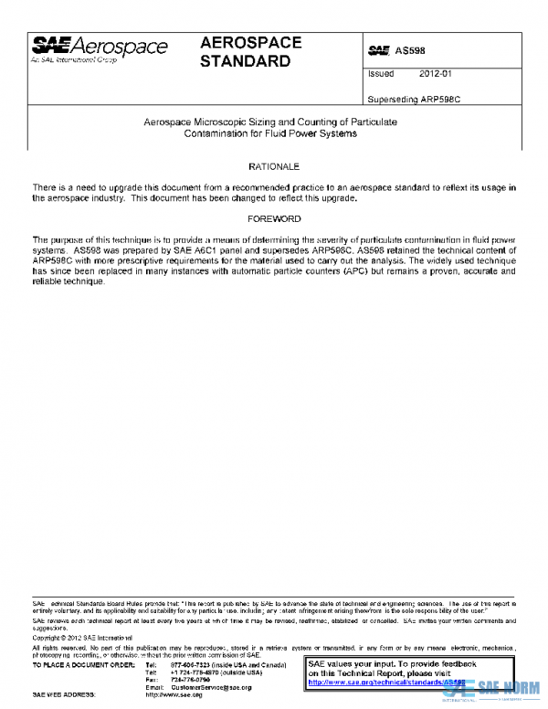 SAE AS598 PDF SAE AS598 PDF