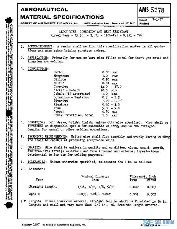 SAE AMS5778 PDF SAE AMS5778 PDF