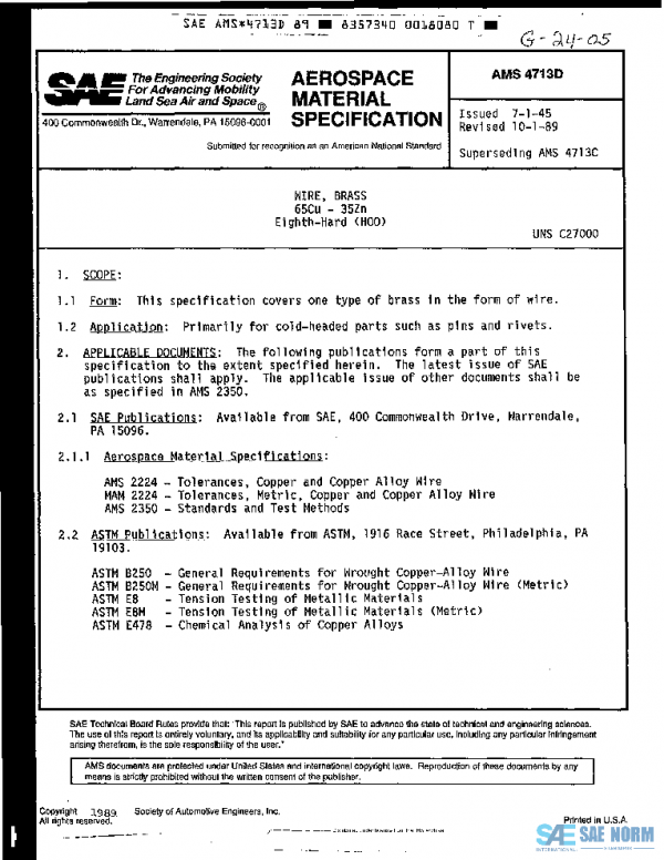 SAE AMS4713D PDF
