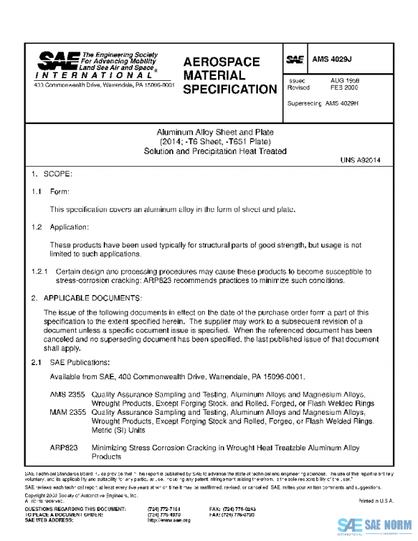 SAE AMS4029J PDF
