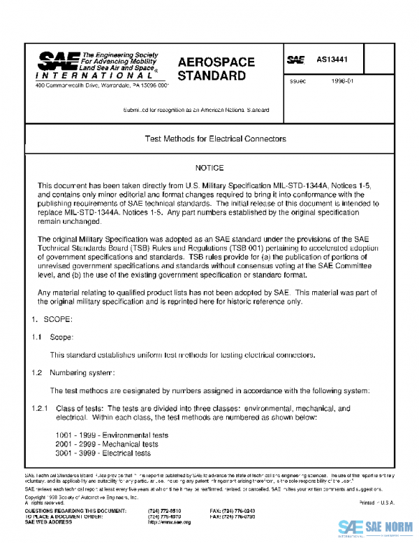 SAE AS13441 PDF
