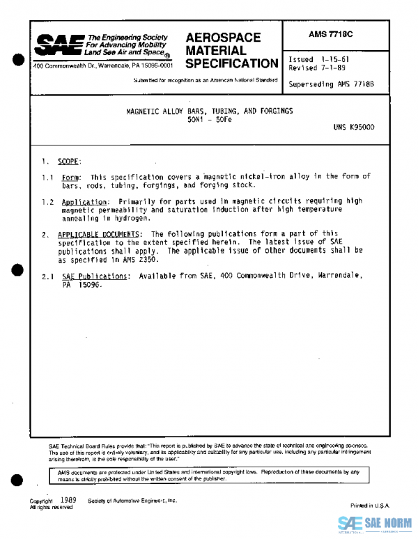 SAE AMS7718C PDF SAE AMS7718C PDF