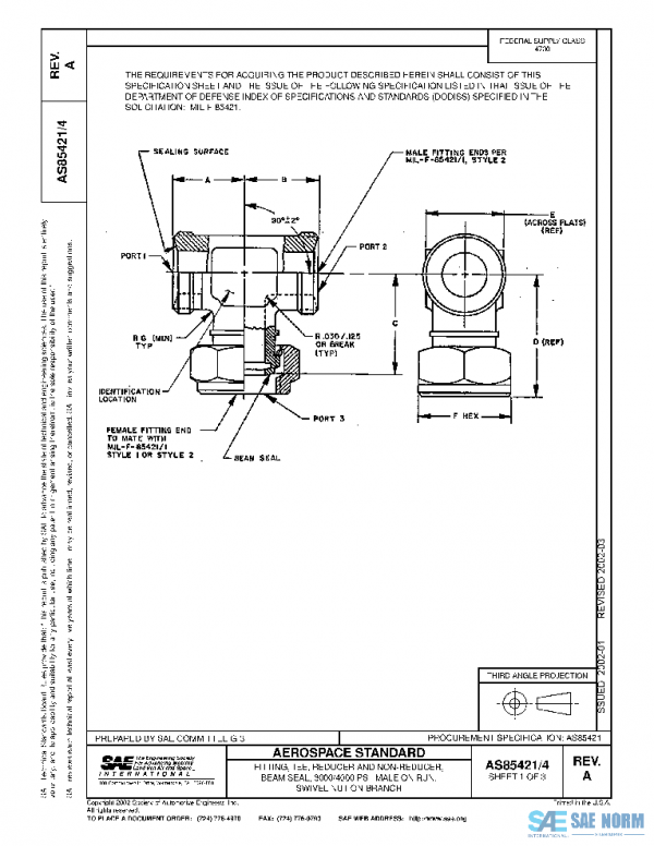 SAE AS85421/4A PDF SAE AS85421/4A PDF