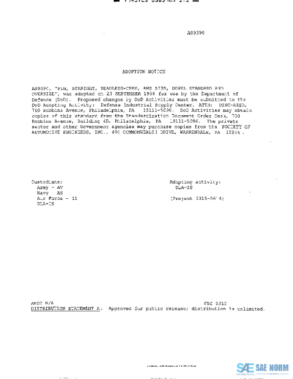 SAE AS9390 PDF